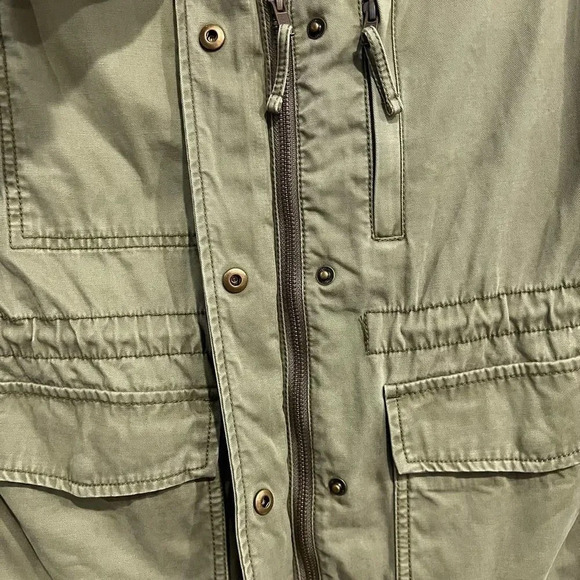 Madewell Fleet Utility Jacket Size XS Green Full Zipper Adjustable Waist - Picture 8 of 13